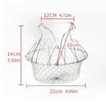 Stainless Steel Foldable Chef Basket – Multi-Functional Kitchen Colander for Steaming, Rinsing, Straining & Frying - Image 3