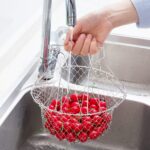 Stainless Steel Foldable Chef Basket – Multi-Functional Kitchen Colander for Steaming, Rinsing, Straining & Frying - Image 5
