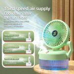 Rechargeable Desktop Humidifier Fan – Portable Foldable Spray Misting Fan - Image 5
