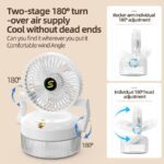 Rechargeable Desktop Humidifier Fan – Portable Foldable Spray Misting Fan - Image 7