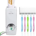 Automatic Toothpaste Dispenser with Toothbrush Holder